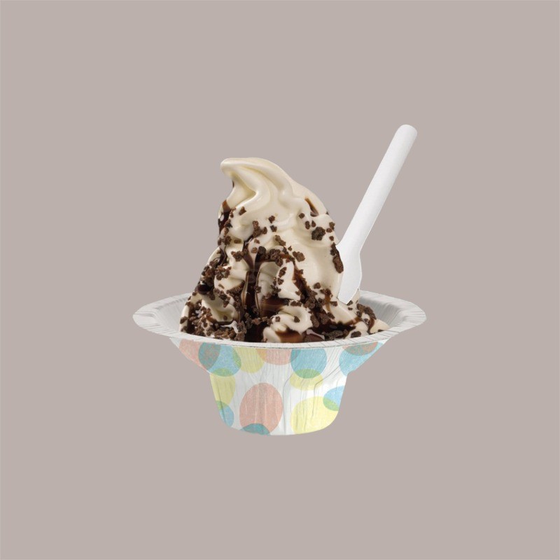 Coppetta Yogurt Gelato 100cc in Carta Riciclabile Grafica Pois Go Yo 50 pezzi [3e155d07]