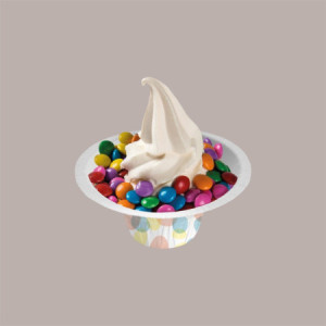 Coppetta Svasata per Yogurt Gelato in Carta Riciclabile Grafica Pois Go Yo 150cc 50 pezzi