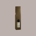 Scatola Astuccio Porta 1 Bottiglia 750 ml Olio Vino Cartoncino Marrone grafica effetto pelle con Finestra 90x90H385mm [ad2224cb]