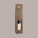 20 Pz Scatola Astuccio Porta 1 Bottiglia 750 ml Olio Vino Cartoncino Marrone grafica effetto pelle con Finestra 90x90 [5c36fca7]