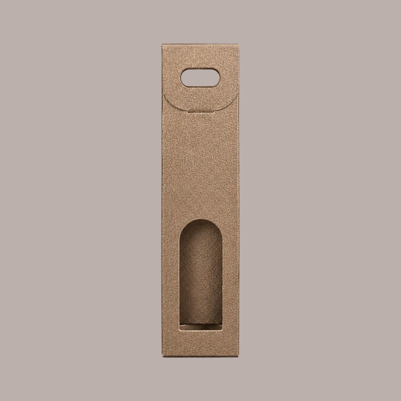 20 Pz Scatola Astuccio Porta 1 Bottiglia 750 ml Olio Vino Cartoncino Marrone grafica effetto pelle con Finestra 90x90 [ee7b7abd]