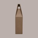 20 Pz Scatola Astuccio Porta 1 Bottiglia 750 ml Olio Vino Cartoncino Marrone grafica effetto pelle con Finestra 90x90 [8040f8b4]