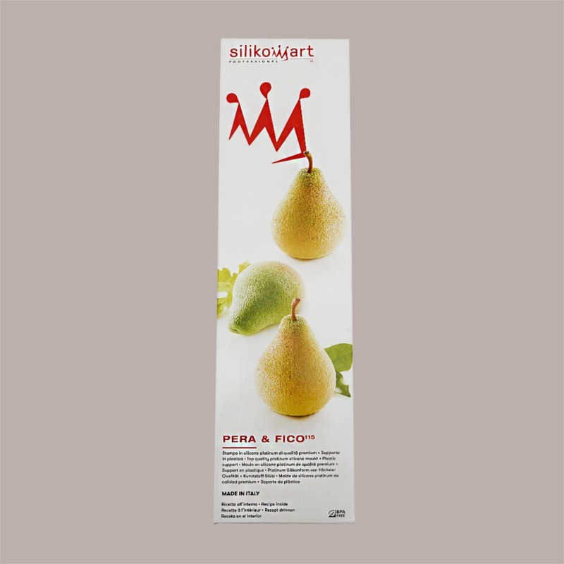 Stampo in Silicone 3D per Frutta Realistica Pera e Fico 60x55H76 mm [5aa36fda]