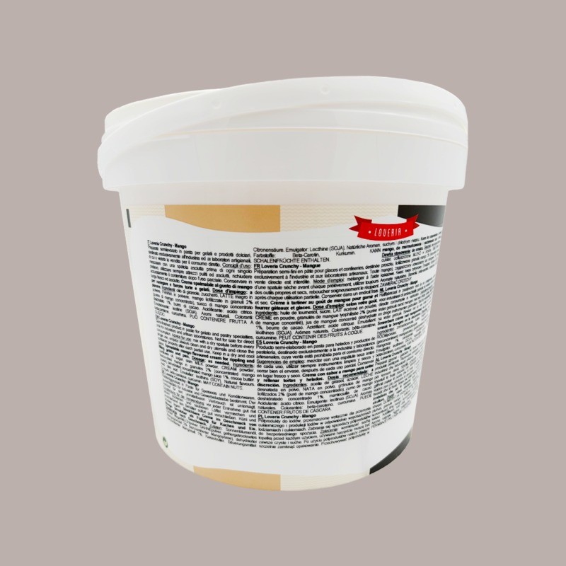 Loveria Crema Spalmabile al Gusto Crunchy Mango ideale per Gelato Dolci Leagel 5 Kg [1741d0e5]