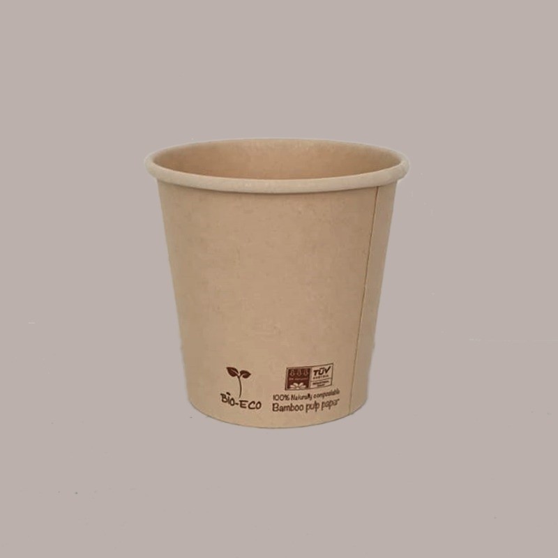 Bicchiere Carta per Caffè Biodegradabile Compostabile 4oz 120cc 50 pezzi [e281a316]