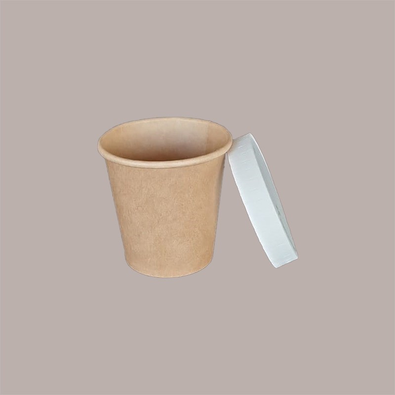 Bicchiere Carta Termico Caffè 80cc 3oz Avana Marrone Naturale 100 pezzi [38eeead6]