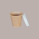 Bicchiere Carta Termico Caffè 80cc 3oz Avana Marrone Naturale 100 pezzi [38eeead6]