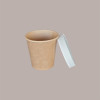 Bicchiere Carta Termico Caffè 80cc 3oz Avana Marrone Naturale 100 pezzi [38eeead6]