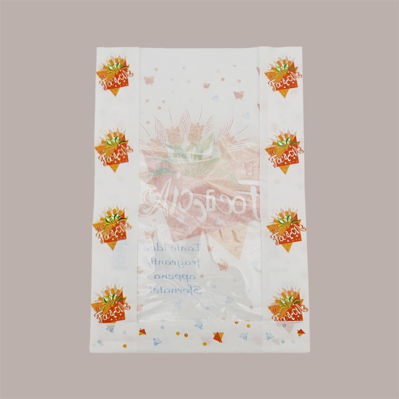 Sacchetto Carta Antigrasso Focaccia con Finestra 22x31 1000 Pz [d8d8340a]