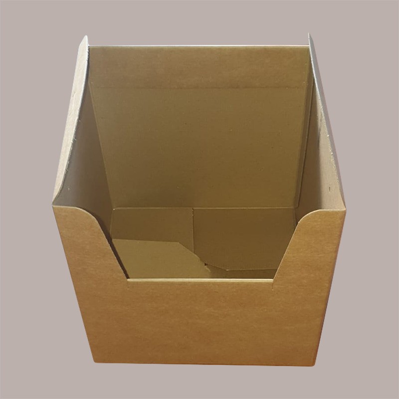 Scatola Prestige in Carta Avana con Coperchio Trasparente 210x210H210mm 5 pezzi [9703caa4]