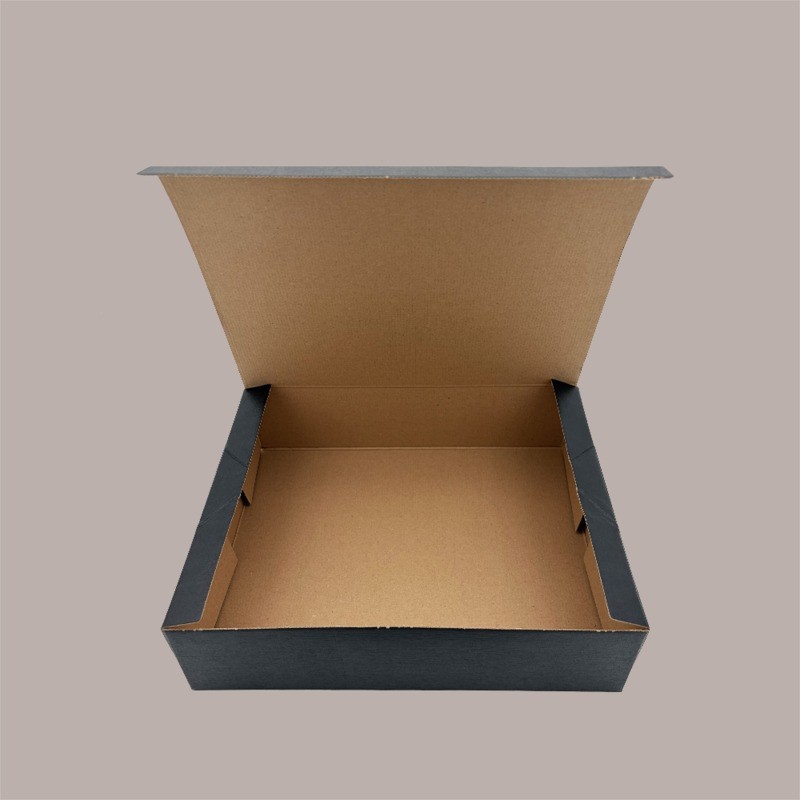 Scatola Carta Chiusa Box Asporto Seta Nero 300x240H80 10 pezzi [cff695d7]
