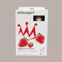Stampo in Silicone 3D per Frutta Realistica Fragole e Panna dm 59 mm H 61 mm [4848bcde]