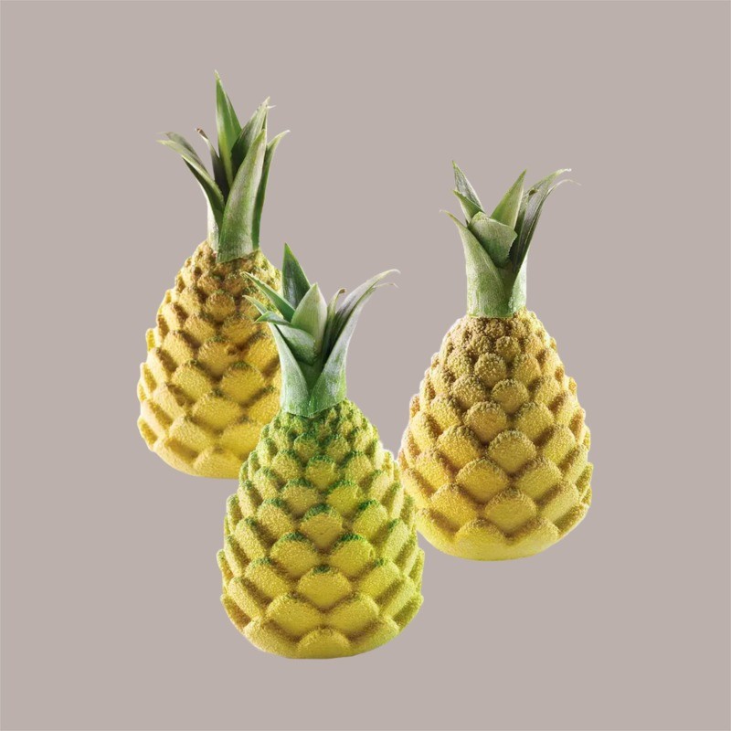 Stampo in Silicone 3D per Frutta Realistica Foresta e Ananas dm 60 mm H 73 mm [3f911bce]