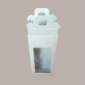 Scatola per Confezione Regalo Valigetta Natale in Cartoncino Avana Liscio con Finestra PVC 130x70H280mm 10 Pz [92f41318]