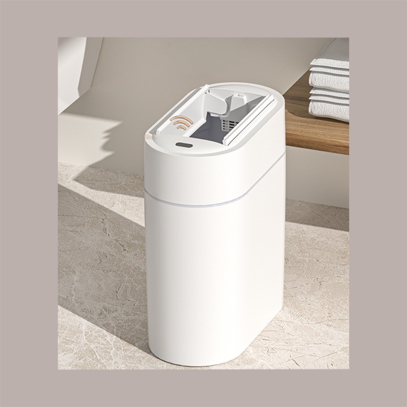 Cestino Pattumiera Automatica Sensore 9Lt  Bianco Forma Ovale con Autoassorbimento del Sacchetto JAH6737 [f516fcff]