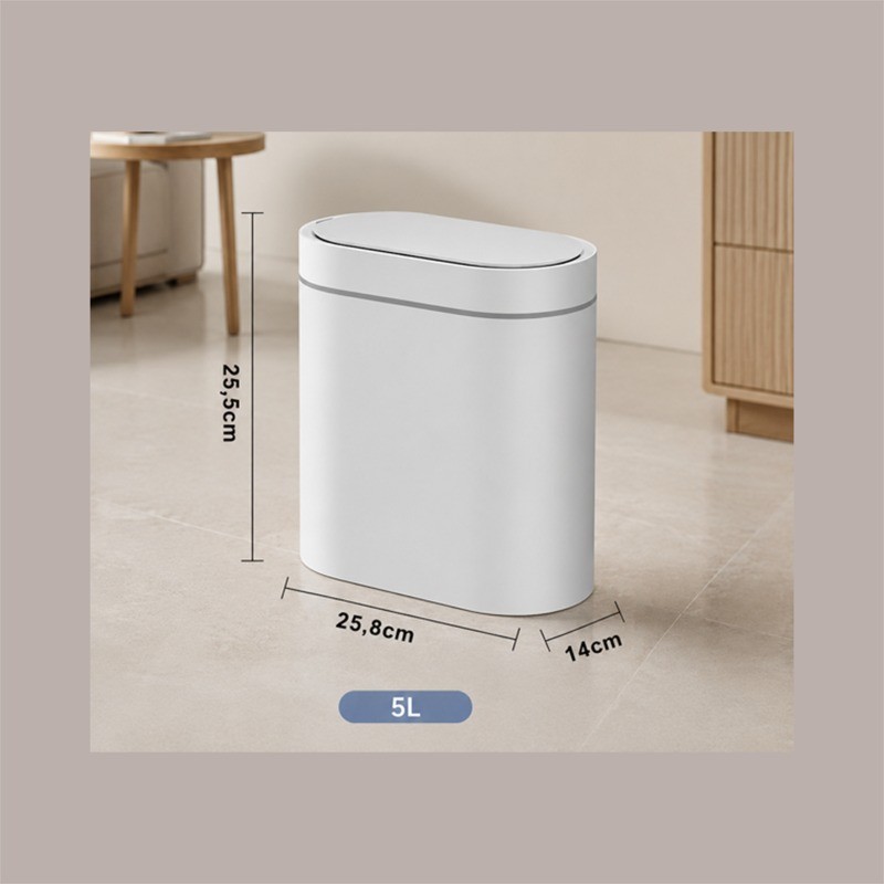 Cestino Pattumiera da Bagno con Sensore Automatico 5Lt Bianco JAH5711 [c5a7e5fa]