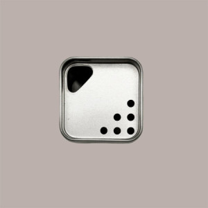 Scatola Portaspezie Quadrato in Alluminio con Tappo Dosatore 53x53x72 mm 5 Pz