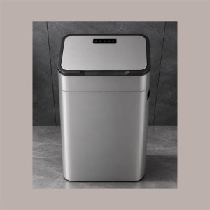 Cestino Pattumiera Automatica Doppia con Sensore 26 Lt Acciaio Inox, Ozono e Gambe in Legno [5de2d932]