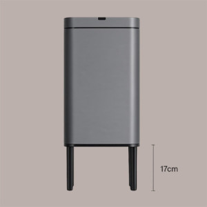 Cestino Pattumiera Automatica con Sensore 20 Litri in Acciaio Inox con Piedini Rialzati JAH6604L [3b857259]