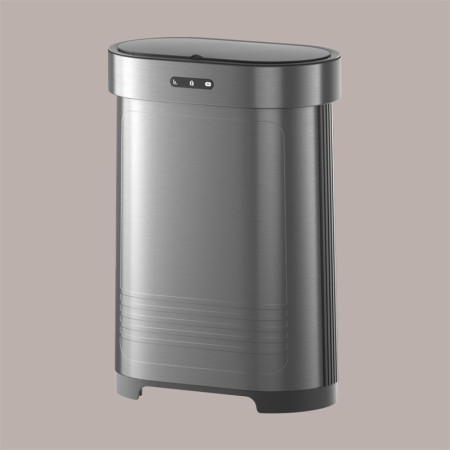 Cestino Pattumiera Automatica con Sensore 60 Lt in Acciaio Inox Titanio Smontabile [605fae4b]