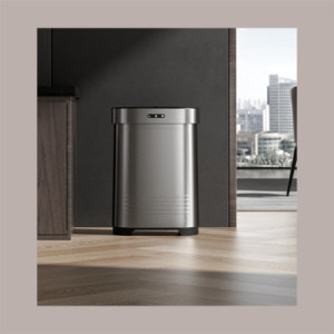 Cestino Pattumiera Automatica con Sensore 60 Lt in Acciaio Inox Titanio Smontabile [0b346b5c]