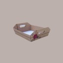 Cesto per Confezioni Regalo Natalizie in Cartoncino Marrone grafica Ceralacca Rettangolare Medio 350x250H70mm 10 Pz [8f660b09]