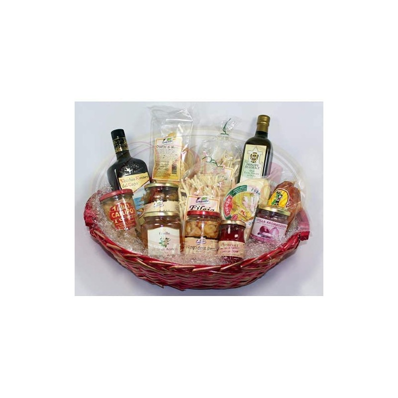 Cesto per Confezioni Regalo Natalizie in Cartoncino grafica Lino Rosso Rettangolare Grande 400x300H120mm 10 Pz [73dc9e3c]