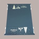 Cesto per Confezioni Regalo Natalizie in Cartoncino Marrone grafica Magical Winter Rettangolare Grande 400x300H120mm  [52b98065]