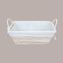 Cesto per Confezioni Regalo Natalizie in Carta Grigio Beige con Fodera cotone Rettangolare Piccolo 300x200H120mm 1 Pz [0fef317f]