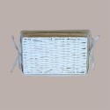 Cesto per Confezioni Regalo Natalizie in Carta Grigio Beige con Fodera cotone Rettangolare Piccolo 300x200H120mm 1 Pz [d399356c]