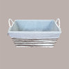 Cesto per Confezioni Regalo Natalizie in Carta Grigio Bianco con Fodera cotone Rettangolare Medio 340x280H160mm 1 Pz [dbd9ae6c]