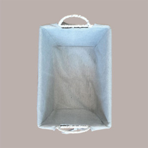 Cesto per Confezioni Regalo Natalizie in Carta Grigio Bianco con Fodera cotone Rettangolare Medio 340x280H160mm 1 Pz [b5e22c65]