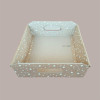 Cesto per Confezioni Regalo Natalizie in Cartoncino Avana grafica Stelle Bianche Galaxy Rettangolare Grande 400x300H1 [8d0145b3]