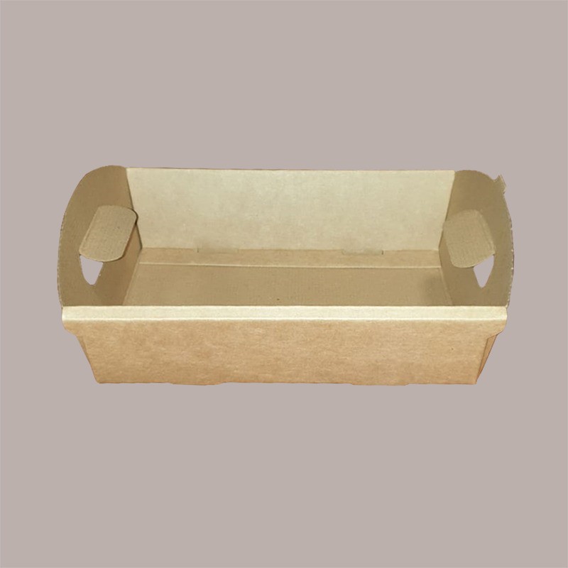 Cesto per Confezioni Regalo Natalizie in Cartoncino Avana Liscio Piccolo Mini Rettangolare 220x155H60mm 10 Pz [c67284e2]