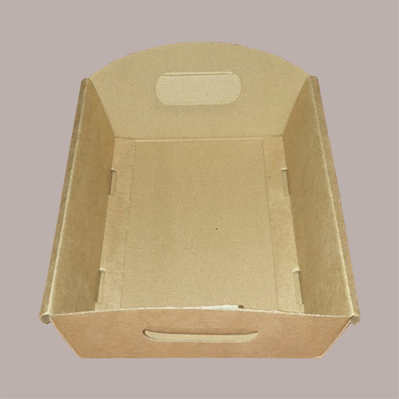Cesto per Confezioni Regalo Natalizie in Cartoncino Avana Liscio Piccolo Mini Rettangolare 220x155H60mm 10 Pz [1f54c7ef]