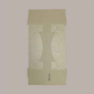 Cesto per Confezioni Regalo Natalizie in Cartoncino Avana Liscio Rettangolare Medio 370x265H100mm 10 Pz [24ec28f7]