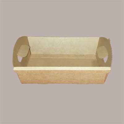 Cesto per Confezioni Regalo Natalizie in Cartoncino Avana Liscio Piccolo Rettangolare 320x220H85mm 10 Pz [c82b35e1]