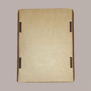 Cesto per Confezioni Regalo Natalizie in Cartoncino Avana Liscio Piccolo Rettangolare 320x220H85mm 10 Pz [a610b7e8]