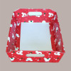 Cesto per Confezioni Regalo Natalizie in Cartoncino Rosso Grafica Topolino Rettangolare Medio 350x260H70mm 10 Pz [61f4810c]