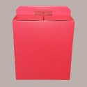 Scatola per Confezione Regalo Natale Porta Panettone Bottiglia Valigetta media Cartoncino grafica Seta Rosso 330x250H [b015f5d9]
