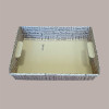 Cesto per Confezioni Regalo Natalizie in Cartoncino Marrone grafica Natale Words Rettangolare Medio 350x260H70mm 10 P [57d54763]