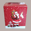 Scatola per Confezione Regalo Natale Porta Panettone Bottiglia Valigetta Media Cartoncino Rosso grafica Babbo Natale  [248c6feb]