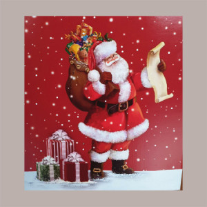 Scatola per Confezione Regalo Natale Porta Panettone Bottiglia Valigetta Media Cartoncino Rosso grafica Babbo Natale  [21dc28f5]