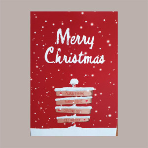 Scatola per Confezione Regalo Natale Porta Panettone Bottiglia Valigetta Media Cartoncino Rosso grafica Babbo Natale  [f8fa6bf8]