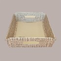 Cesto per Confezioni Regalo Natalizie in Cartoncino Marrone grafica Natale Words Rettangolare 400x300H120mm 10 Pz [b05580bf]