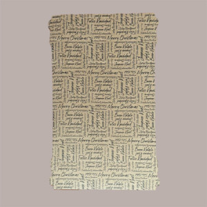Cesto per Confezioni Regalo Natalizie in Cartoncino Marrone grafica Natale Words Rettangolare 400x300H120mm 10 Pz [021806a5]