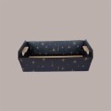 Cesto per Confezioni Regalo Natalizie in Cartoncino Nero grafica Stelle Oro Rettangolare Medio 350x260H70mm 10 Pz [a0507eef]
