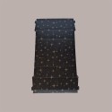 Cesto per Confezioni Regalo Natalizie in Cartoncino Nero grafica Stelle Oro Rettangolare Medio 350x260H70mm 10 Pz [a50039f1]