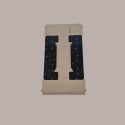 Cesto per Confezioni Regalo Natalizie in Cartoncino Nero grafica Stelle Oro Rettangolare Piccolo 310x220H90mm 10 Pz [95b120f4]