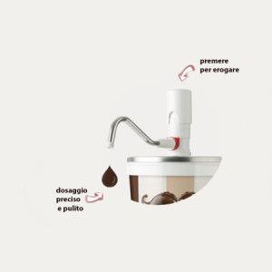 Dispenser Dosatore in Acciaio per Creme Spalmabili (Barattolo 5,5 Kg) Loveria Leagel